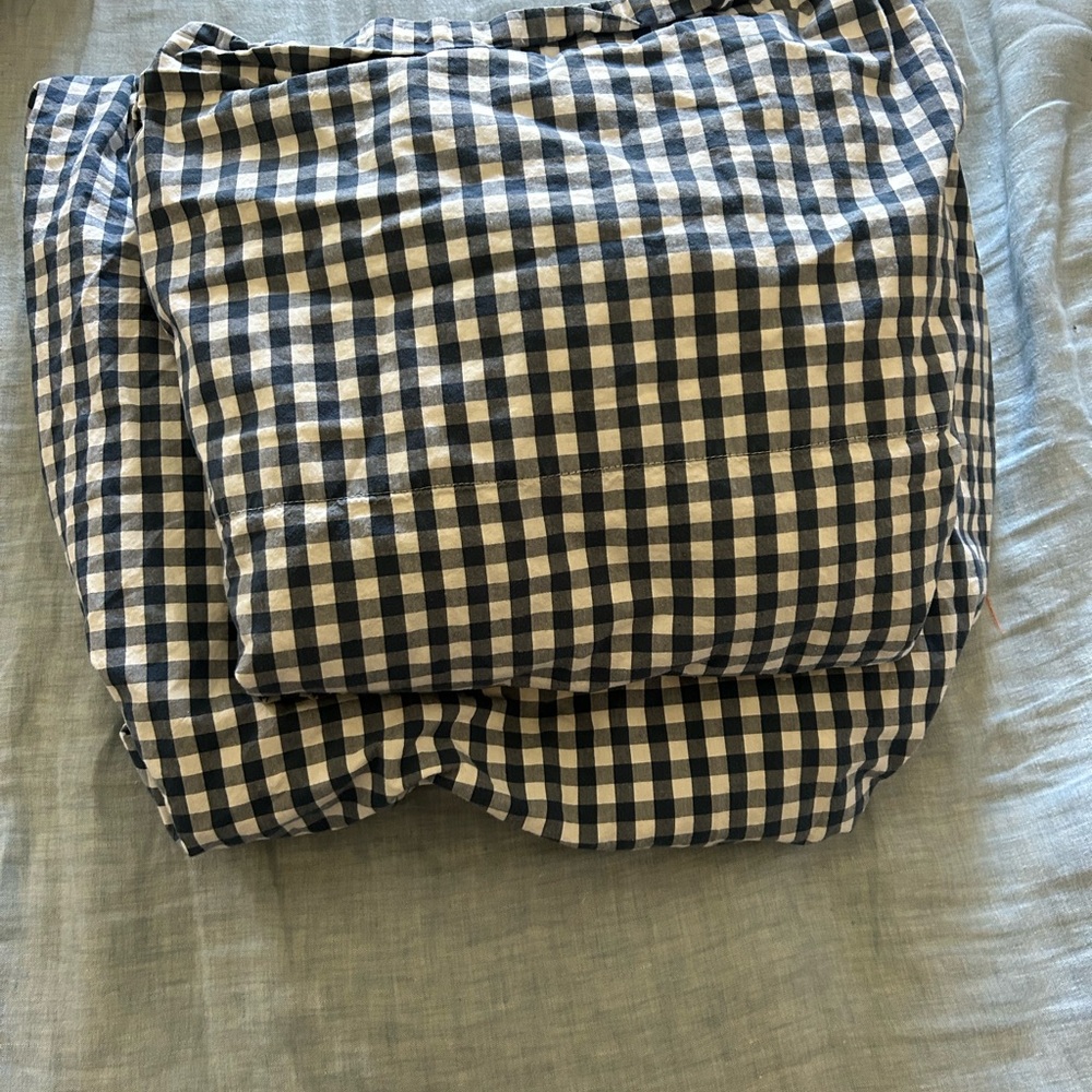 Land of Nod Gingham Sheetset, Full